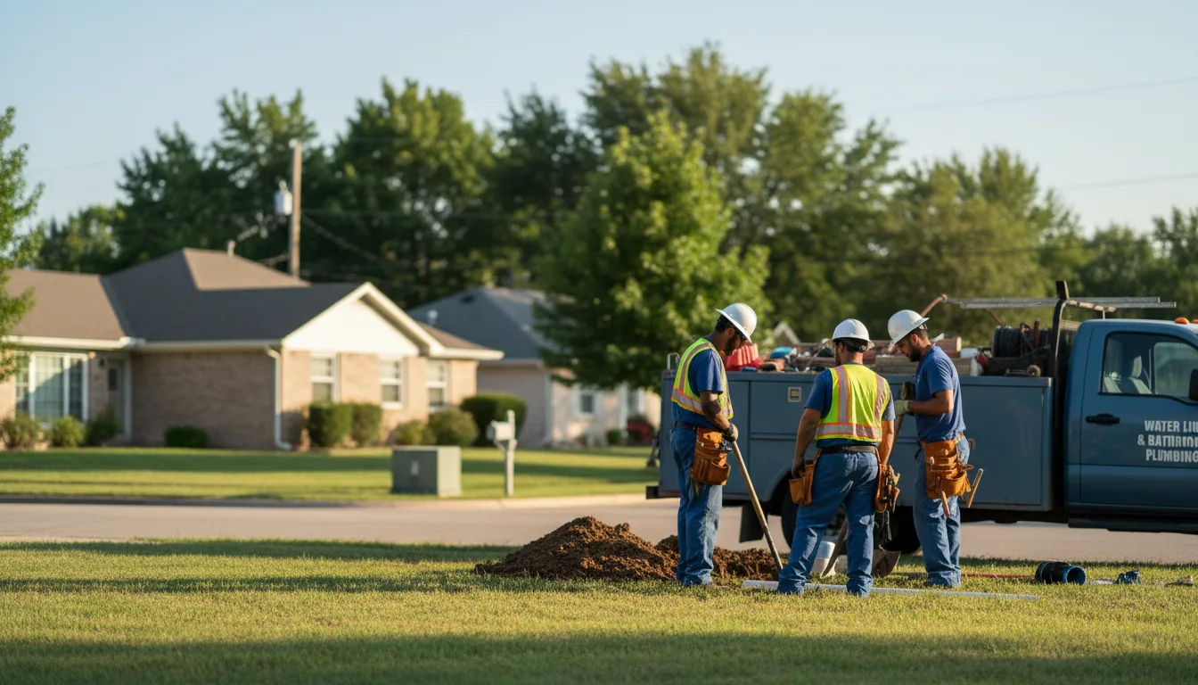 Residential water line and bathroom plumbing service in Fromberg, MT